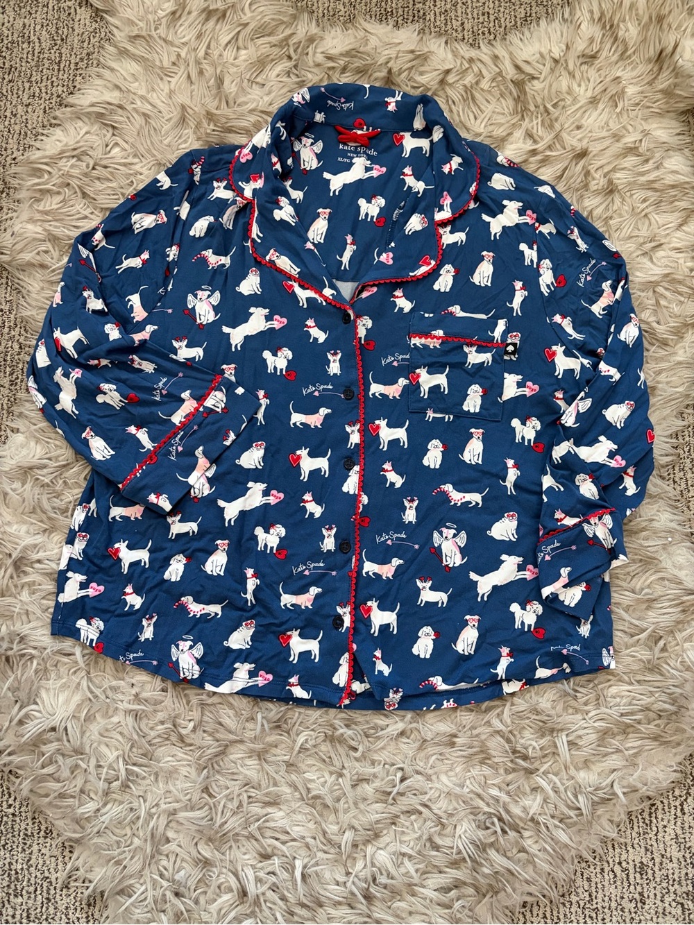 NWT Kate Spade Puppy Love Pajama Set - Picture 10 of 12
